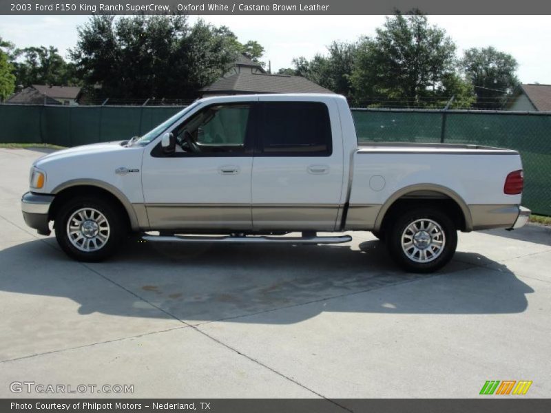 Oxford White / Castano Brown Leather 2003 Ford F150 King Ranch SuperCrew