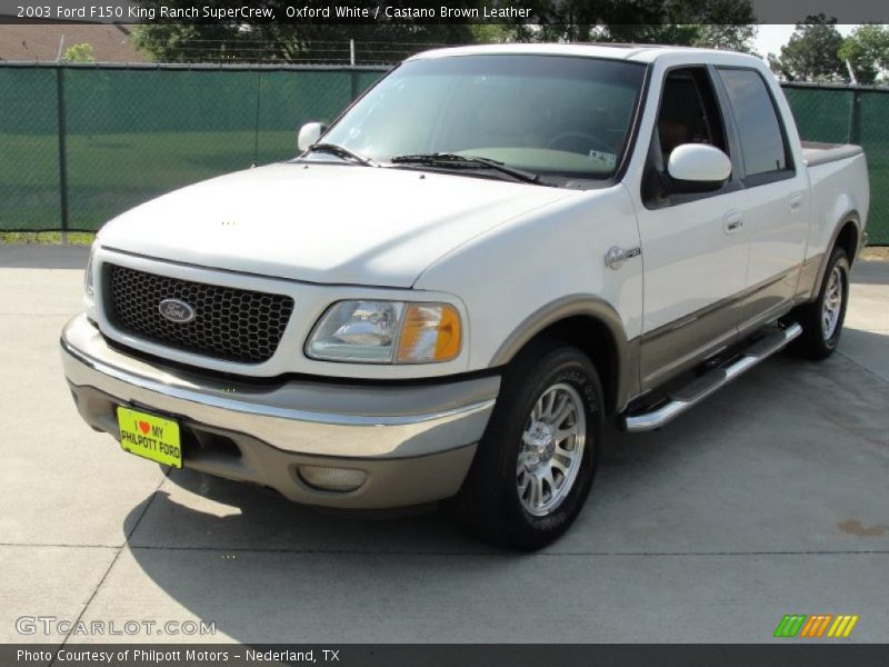 Oxford White / Castano Brown Leather 2003 Ford F150 King Ranch SuperCrew