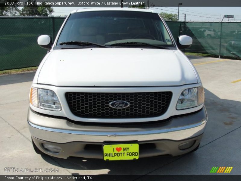 Oxford White / Castano Brown Leather 2003 Ford F150 King Ranch SuperCrew