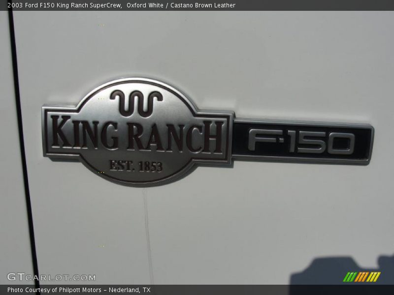Oxford White / Castano Brown Leather 2003 Ford F150 King Ranch SuperCrew