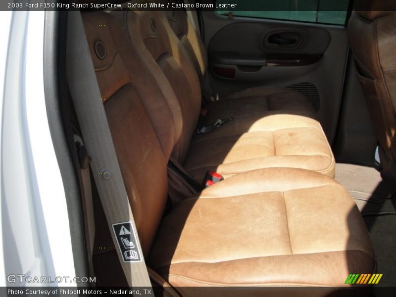 Oxford White / Castano Brown Leather 2003 Ford F150 King Ranch SuperCrew