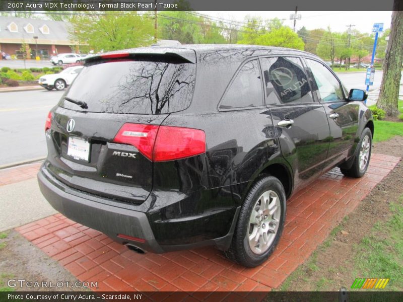 Formal Black Pearl / Taupe 2007 Acura MDX Technology