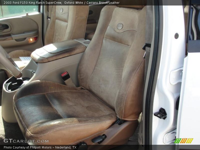 Oxford White / Castano Brown Leather 2003 Ford F150 King Ranch SuperCrew