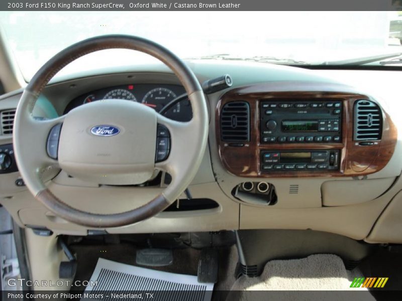 Oxford White / Castano Brown Leather 2003 Ford F150 King Ranch SuperCrew
