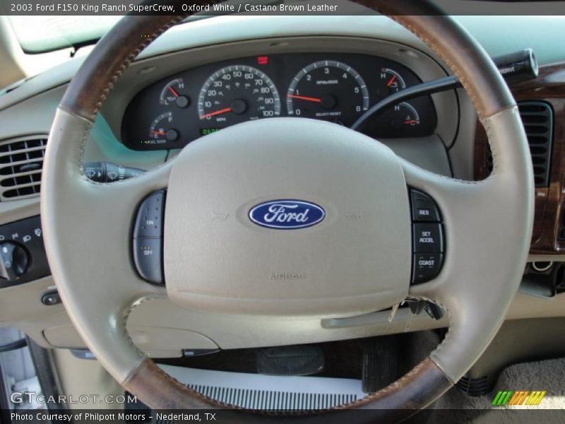 Oxford White / Castano Brown Leather 2003 Ford F150 King Ranch SuperCrew
