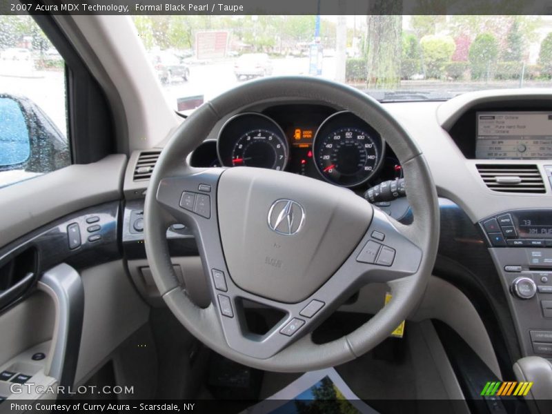 Formal Black Pearl / Taupe 2007 Acura MDX Technology