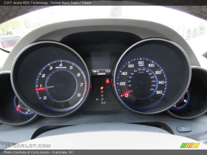 Formal Black Pearl / Taupe 2007 Acura MDX Technology