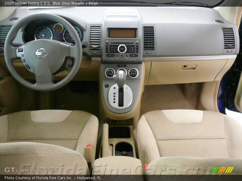 Blue Onyx Metallic / Beige 2007 Nissan Sentra 2.0 S