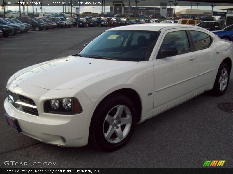 Stone White / Dark Slate Gray 2009 Dodge Charger SXT
