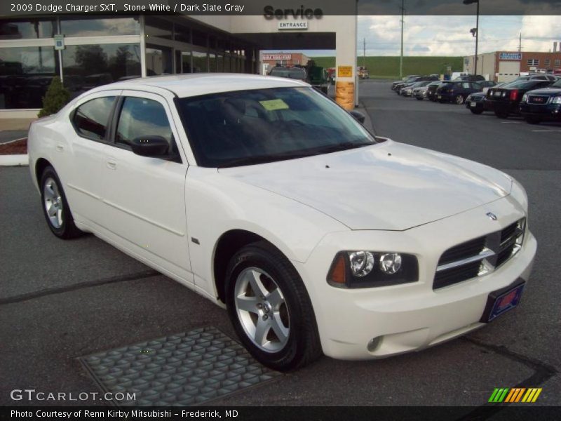 Stone White / Dark Slate Gray 2009 Dodge Charger SXT