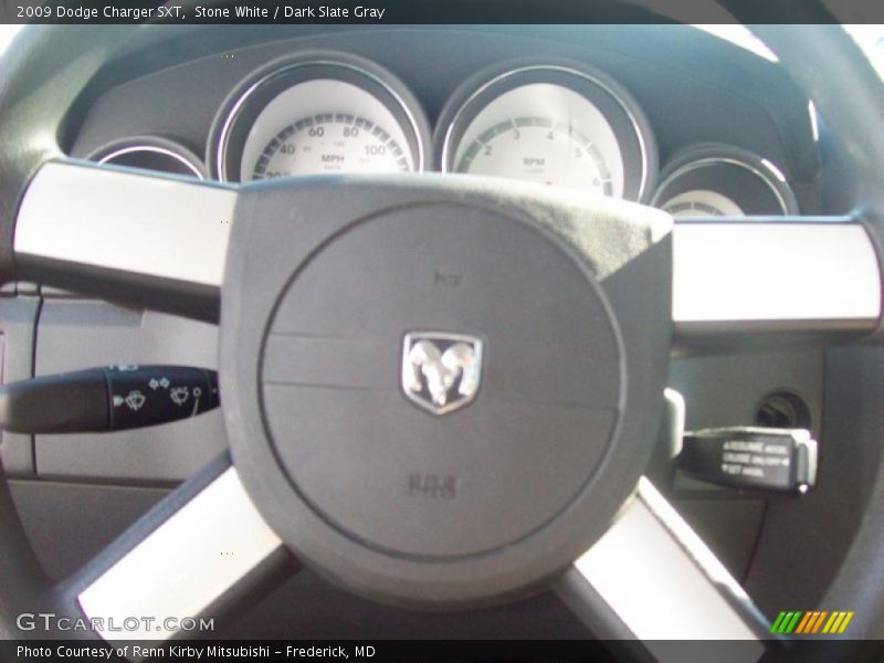 Stone White / Dark Slate Gray 2009 Dodge Charger SXT