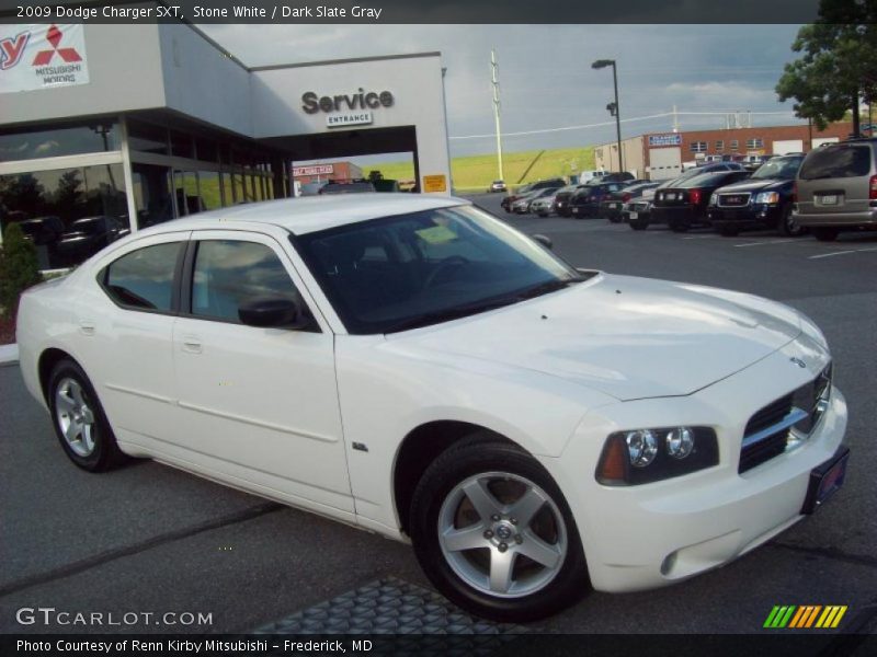 Stone White / Dark Slate Gray 2009 Dodge Charger SXT