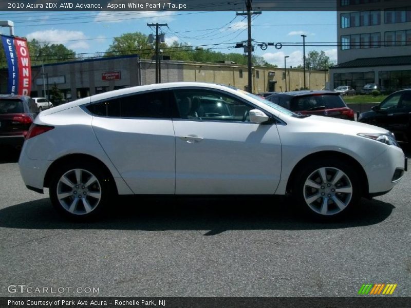 Aspen White Pearl / Taupe 2010 Acura ZDX AWD Advance