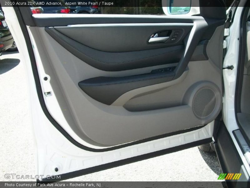 Aspen White Pearl / Taupe 2010 Acura ZDX AWD Advance