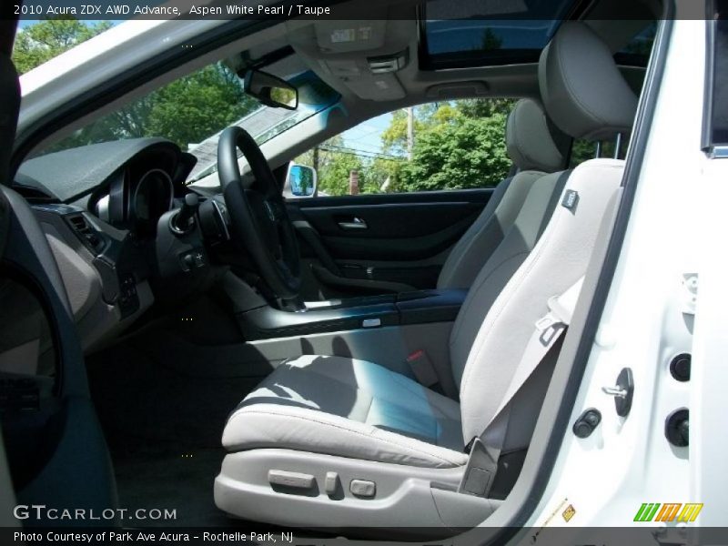 Aspen White Pearl / Taupe 2010 Acura ZDX AWD Advance