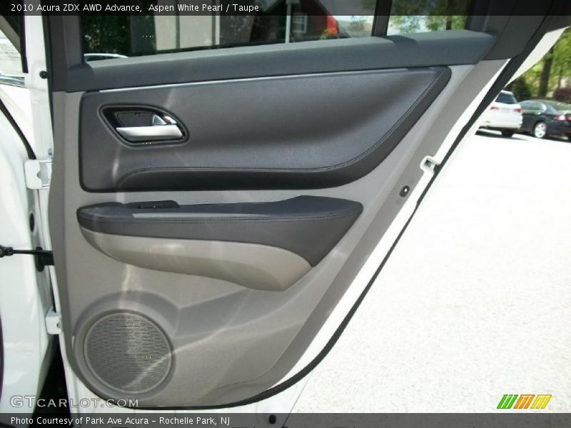 Aspen White Pearl / Taupe 2010 Acura ZDX AWD Advance