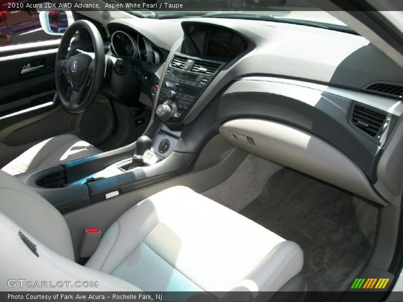 Aspen White Pearl / Taupe 2010 Acura ZDX AWD Advance