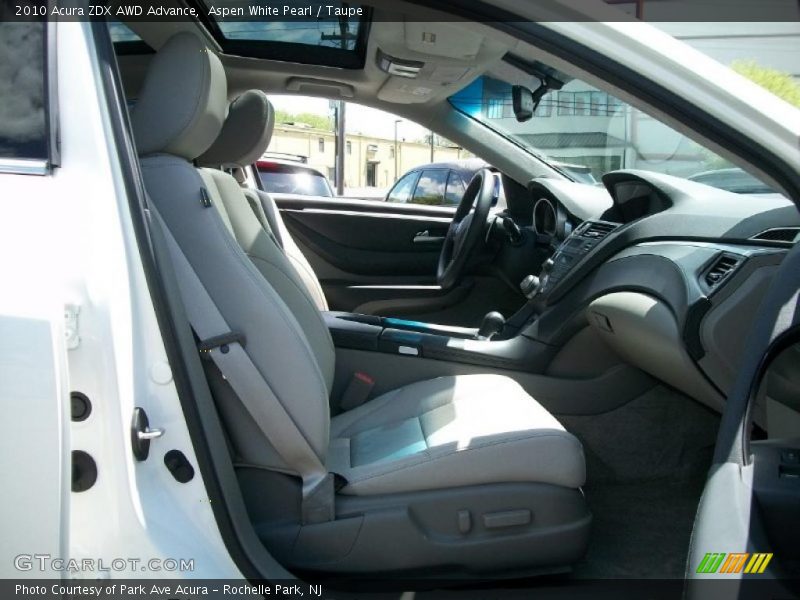 Aspen White Pearl / Taupe 2010 Acura ZDX AWD Advance