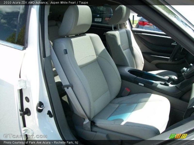 Aspen White Pearl / Taupe 2010 Acura ZDX AWD Advance