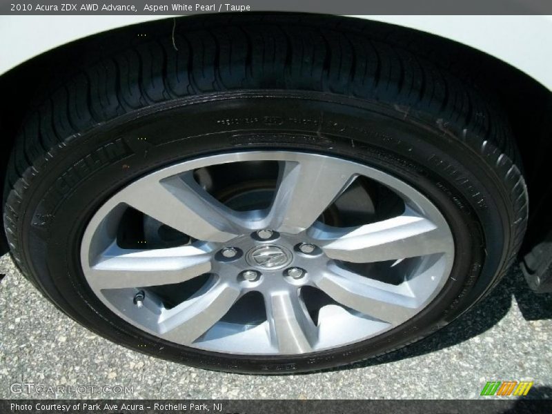 Aspen White Pearl / Taupe 2010 Acura ZDX AWD Advance
