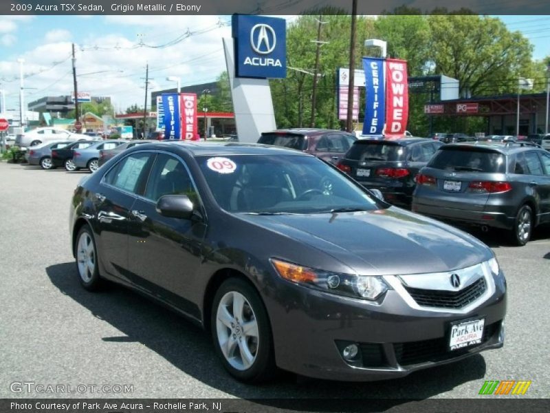 Grigio Metallic / Ebony 2009 Acura TSX Sedan