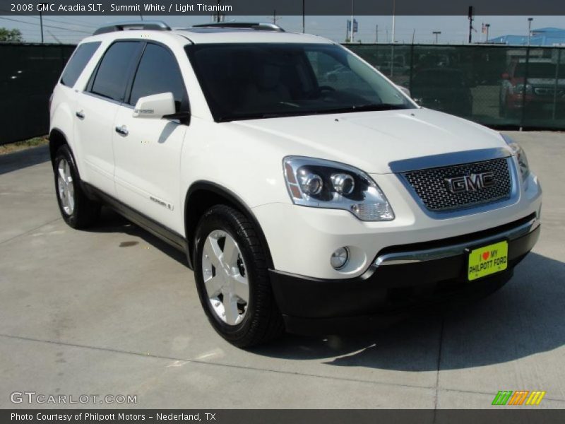 Summit White / Light Titanium 2008 GMC Acadia SLT
