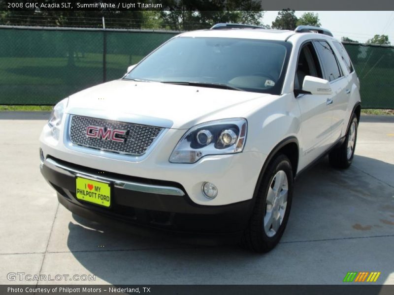 Summit White / Light Titanium 2008 GMC Acadia SLT