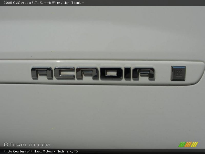 Summit White / Light Titanium 2008 GMC Acadia SLT