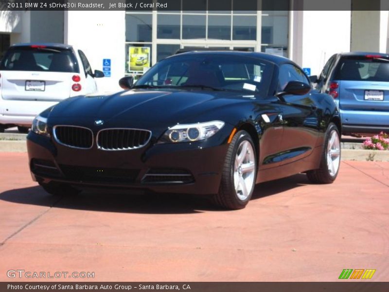 Jet Black / Coral Red 2011 BMW Z4 sDrive30i Roadster
