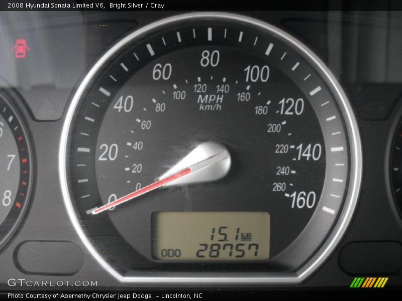 Bright Silver / Gray 2008 Hyundai Sonata Limited V6