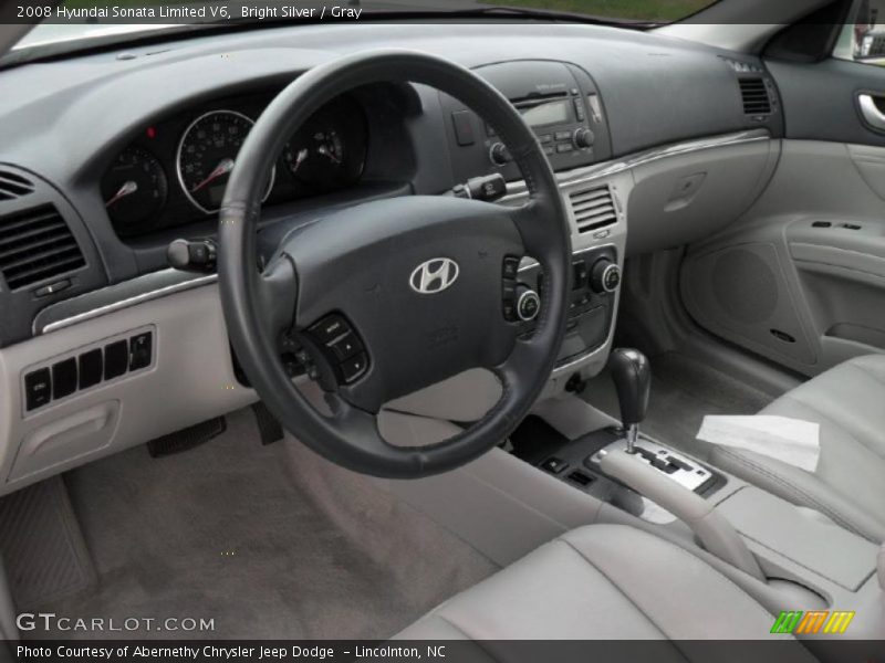 Bright Silver / Gray 2008 Hyundai Sonata Limited V6