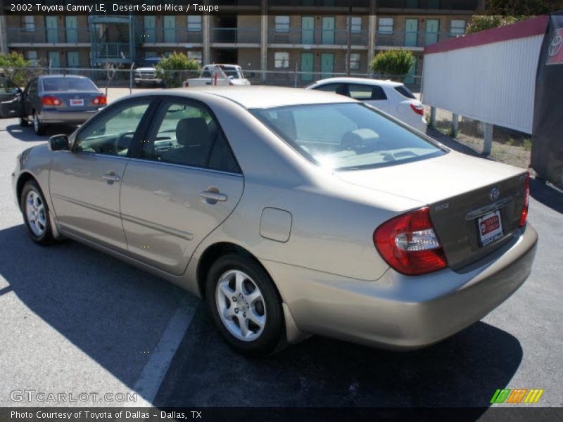 Desert Sand Mica / Taupe 2002 Toyota Camry LE