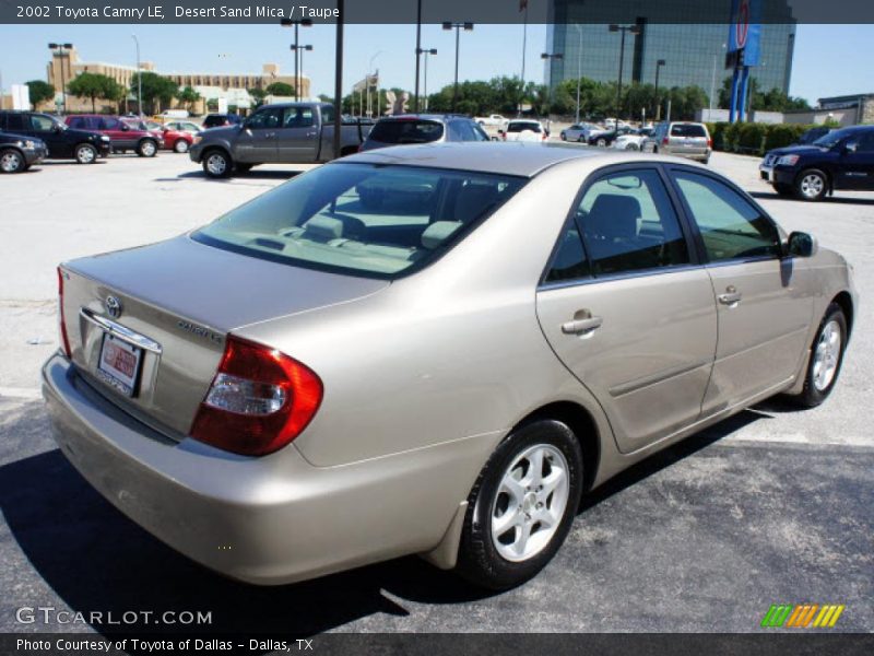 Desert Sand Mica / Taupe 2002 Toyota Camry LE