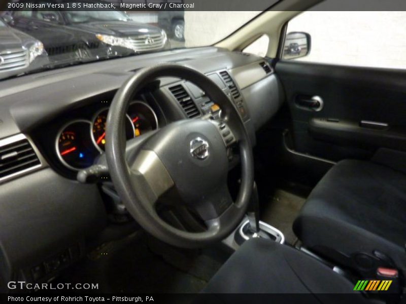 Magnetic Gray / Charcoal 2009 Nissan Versa 1.8 S Hatchback