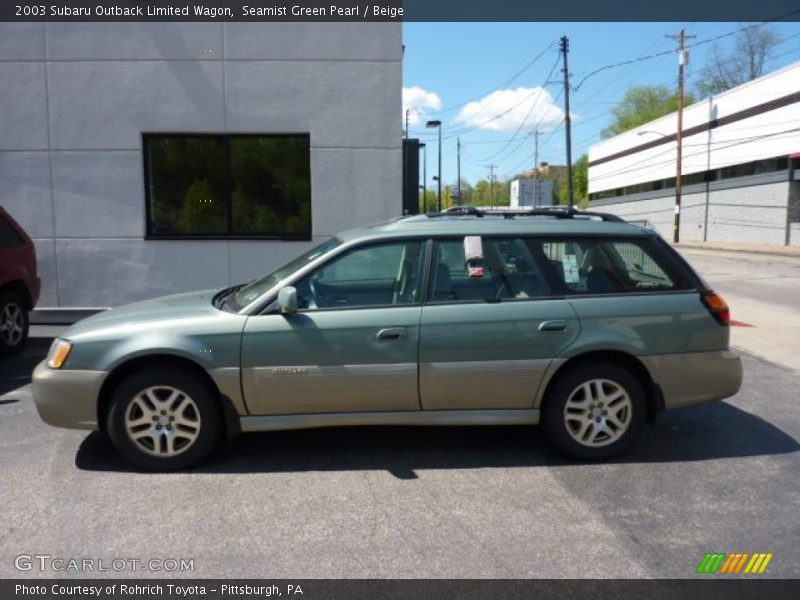 Seamist Green Pearl / Beige 2003 Subaru Outback Limited Wagon