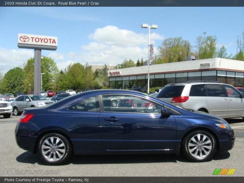 Royal Blue Pearl / Gray 2009 Honda Civic EX Coupe