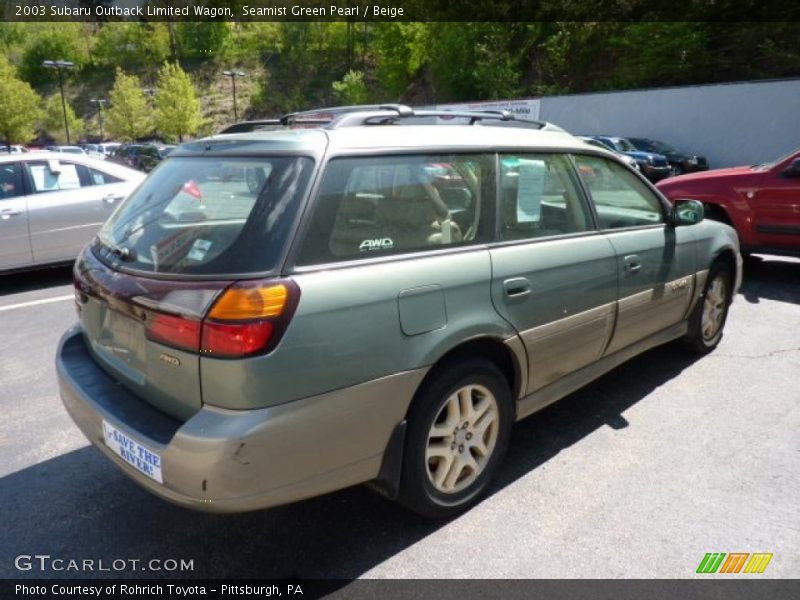 Seamist Green Pearl / Beige 2003 Subaru Outback Limited Wagon