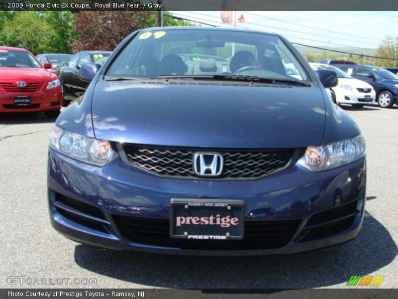 Royal Blue Pearl / Gray 2009 Honda Civic EX Coupe