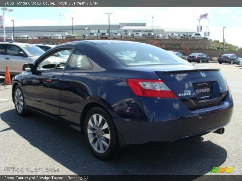 Royal Blue Pearl / Gray 2009 Honda Civic EX Coupe