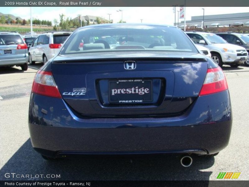 Royal Blue Pearl / Gray 2009 Honda Civic EX Coupe