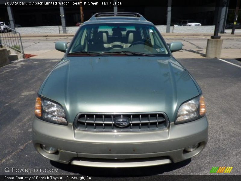 Seamist Green Pearl / Beige 2003 Subaru Outback Limited Wagon