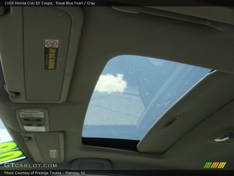 Royal Blue Pearl / Gray 2009 Honda Civic EX Coupe