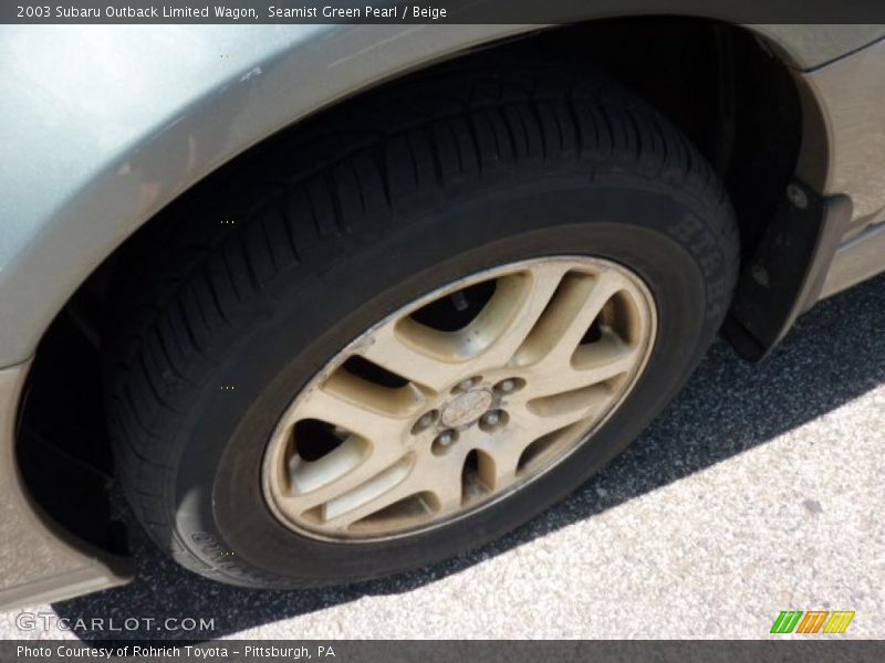 Seamist Green Pearl / Beige 2003 Subaru Outback Limited Wagon