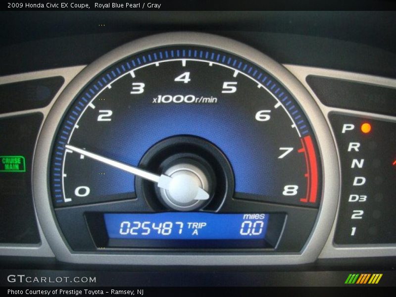 Royal Blue Pearl / Gray 2009 Honda Civic EX Coupe