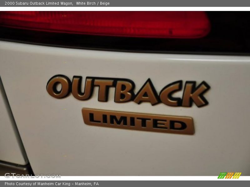 White Birch / Beige 2000 Subaru Outback Limited Wagon
