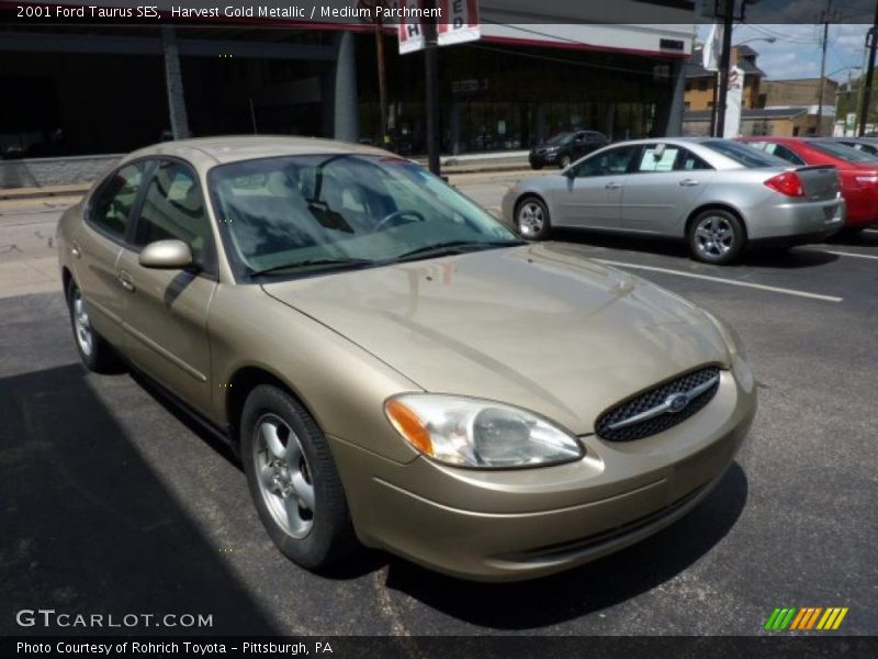 Harvest Gold Metallic / Medium Parchment 2001 Ford Taurus SES