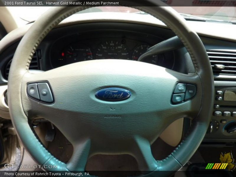 Harvest Gold Metallic / Medium Parchment 2001 Ford Taurus SES