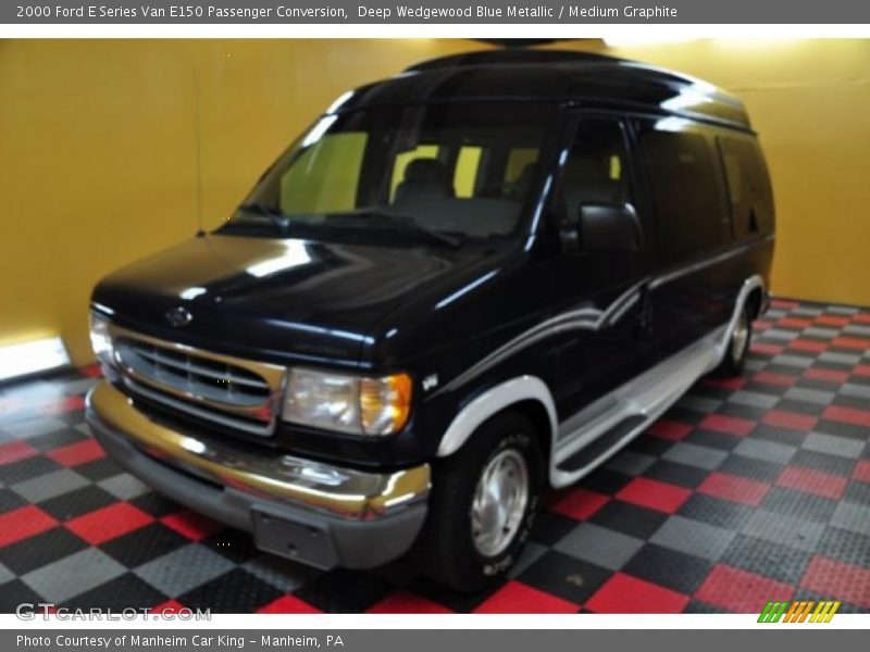 Deep Wedgewood Blue Metallic / Medium Graphite 2000 Ford E Series Van E150 Passenger Conversion