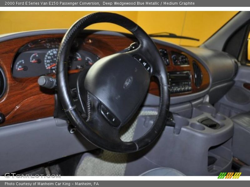 Deep Wedgewood Blue Metallic / Medium Graphite 2000 Ford E Series Van E150 Passenger Conversion