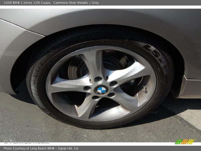 Cashmere Silver Metallic / Grey 2008 BMW 1 Series 128i Coupe